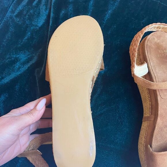 Stuart Weitzman brown suede platform sandals, size 10 - Picture 10 of 10